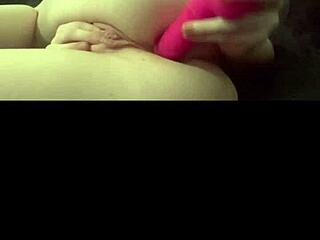 horny british coed girlfriend squirts on webcam toys pov