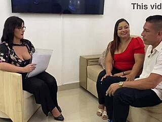 Amateur couple milf threesome blowjob cum in mouth group therapy session