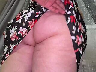 Stepson Gropes Stepmom's Big Tits and Ass Then Fucks Mouth and Anal