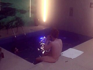 we had wild threesome with friends right in motel pool part 1