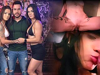 パーティー後熱い女友達2人の口にぶっかけ！舞台裏