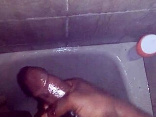 Wanna watch me stroke monster cock in shower?