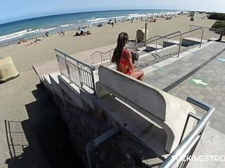 He invited her for cream 😏 and she gave big tits blowjob 👅