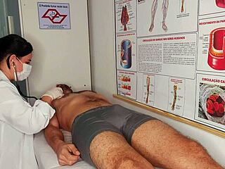  nurse sees my huge erection and starts licking sucking my brazilian cock