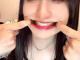 short clip for tooth fetish with cute japanese ladyboy anal assfucking crossdressing fun