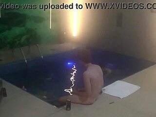 we had wild threesome with friends right in motel pool part 1