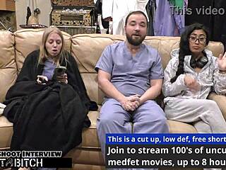 latina nurse jasmine's hairy bush creampied deep in hospital bed round two