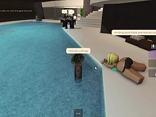 latina tanning by pool deepthroats and sucks three monster cocks