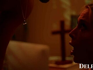 Delphine Films - Sexy Church Babe Aiden Ashley Fucks Priest Rough