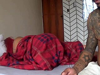 waking curvy redhead cutie for hairy pussy creampie and mouth cum