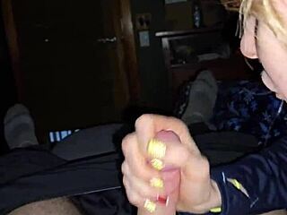 dirty wife strokes that dick so slow, making it throb!