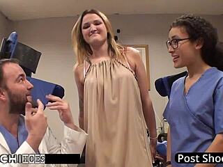 Nurse Forces Hitachi Orgasms on Blindfolded Guinea Pig Alexandria Riley!