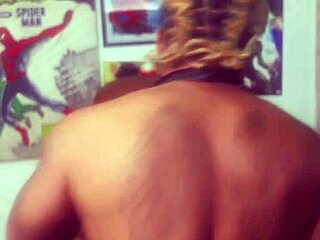 ebony bound in bondage gets big black cock massage lick then creampie finish