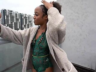 Ebony Mena Carlisle Deepthroats Swallows Stepbro's Monster BBC Cumshot