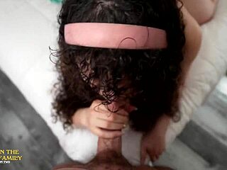 Little stepsis pixie stuffs her hairy wet pussy with brother's monster cock pov