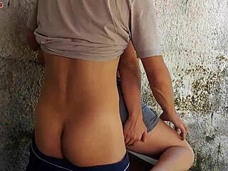 Bossy maid grabs my cock bareback after wife leaves workout area