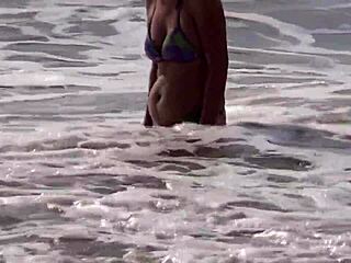 Beach Hottie Masturbates To Orgasm Begging For Cock Before Fuck!