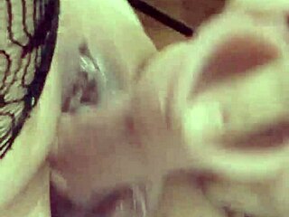 Neighbor milf's big pussy gets huge dildo workout till she squirts hard