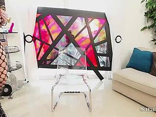 Sara Jay Squirts in Clear Chair Solo