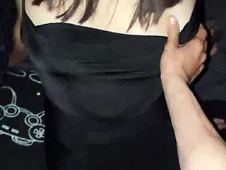 submissive latina teen rides cock rough at halloween college party