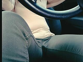 jeans-clad babe wets herself in traffic jam desperation omorashi fail
