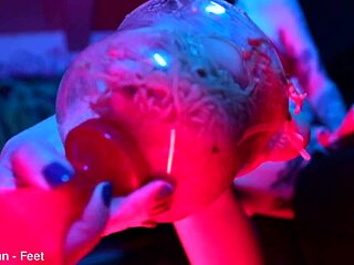 sexy redhead feet crush and lick cup noodles dirty