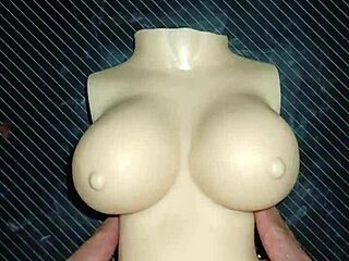 Dolly takes anal creampie bent over desk doggystyle with tits squeezed in every tight position.