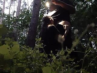 stepsister mouthfucked deep in woods hides from boyfriend