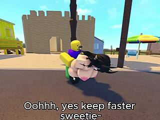 emma meets three guys on roblox whorblox street and they bang her hard