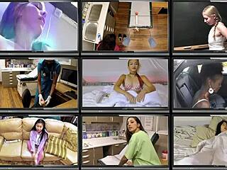 hey cum to bed with me nicole luva spreads hairy pussy for vibrator fun