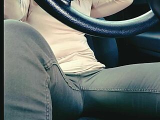 jeans-clad babe wets herself in traffic jam desperation omorashi fail