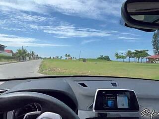 transei no quiosque with beach hottie i met in santos