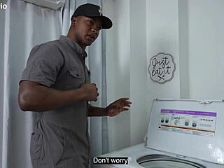 omg i hooked up with the repairman his monster black cock exploded on my tits 💦🍆😍