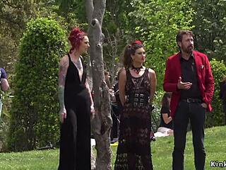 Alt Mistress Publicly Humiliates Bound Spanish Babe In Disgrace