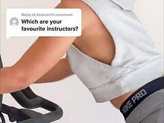 girl's nipples slip out while she's working out hard