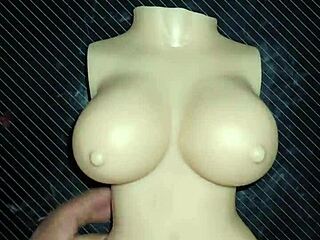 Dolly takes anal creampie bent over desk doggystyle with tits squeezed in every tight position.