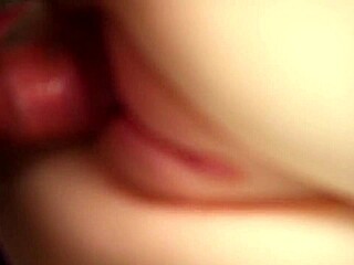 Cum dripping on shaved pussy