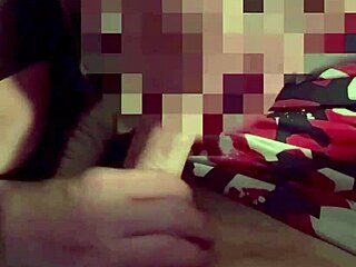 Step-dad gets milf blowjob creampie in leggings closeup