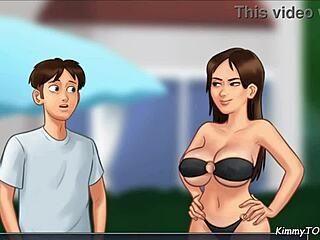 Stepsis teases stepbro at public pool then rides rough in bikini