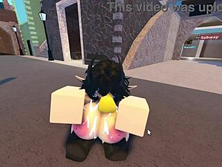 emma meets three guys on roblox whorblox street and they bang her hard