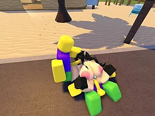emma meets three guys on roblox whorblox street and they bang her hard