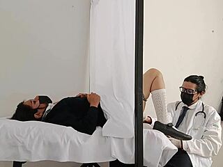 pervy gynecologist doctor examines latina patient's big ass in twisted hospital checkup