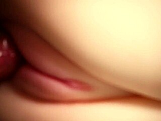 Cum dripping on shaved pussy