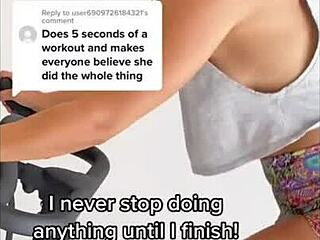 girl's nipples slip out while she's working out hard