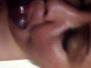 bbw goes crazy sucking that huge black cock