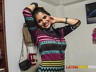 he meets cute petite latina teen with braces. first date turns into rough doggystyle pounding