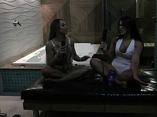 bianca demarchi skips filming for anal suruba, house turns whore party in sheer red lingerie