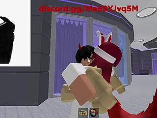 Furry Christmas bunny girl with big ass gets fucked hard after blowjob.