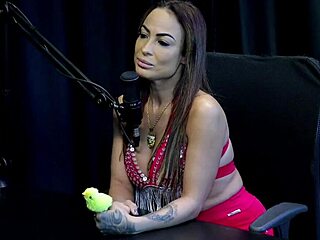 Belinha Baracho Teases Swingers in Sheer Red Lingerie for Cuckold Thrills