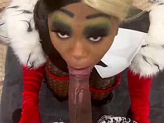 cruella begs for brutal bbc creampie in cosplay doggystyle